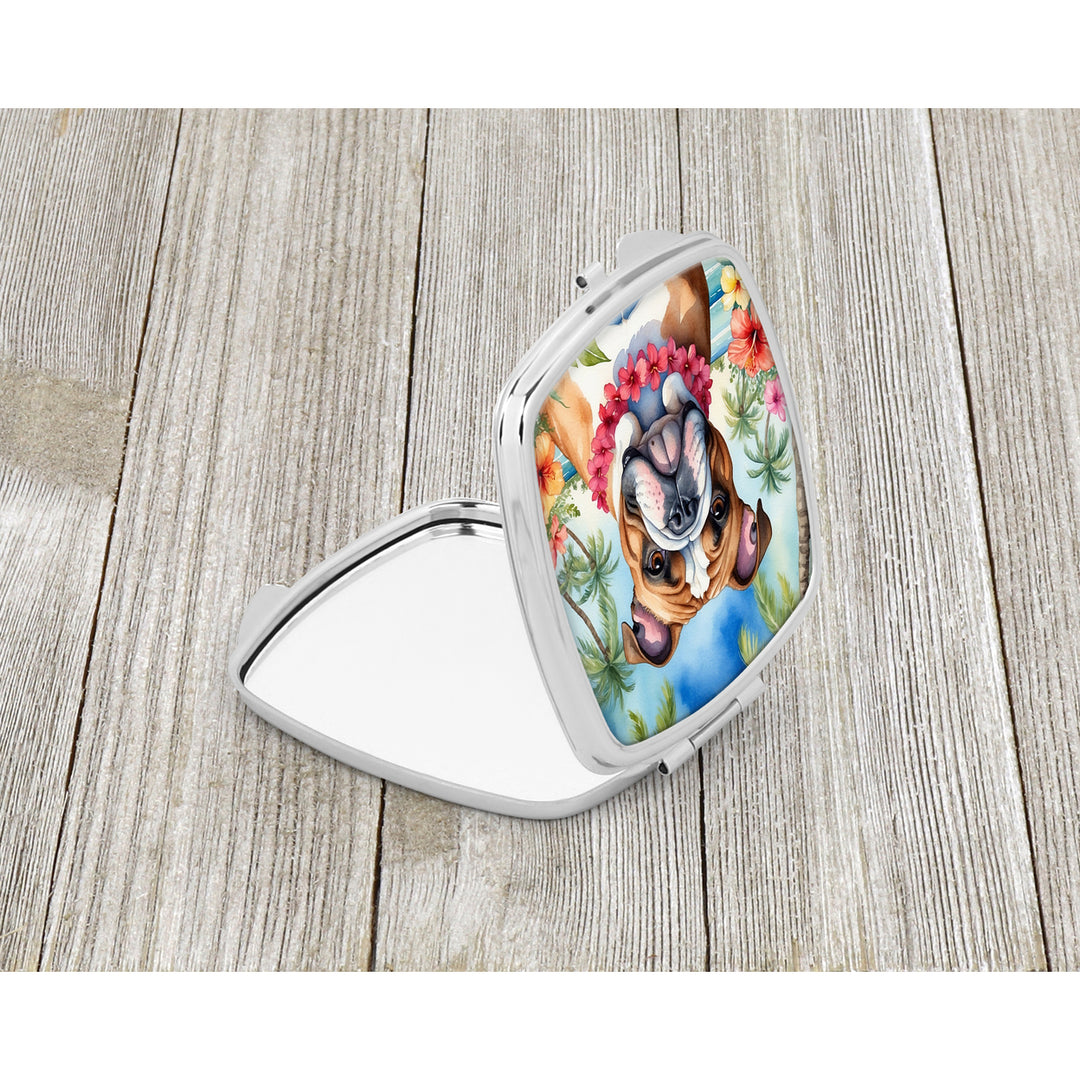 English Bulldog Luau Compact Mirror Image 2