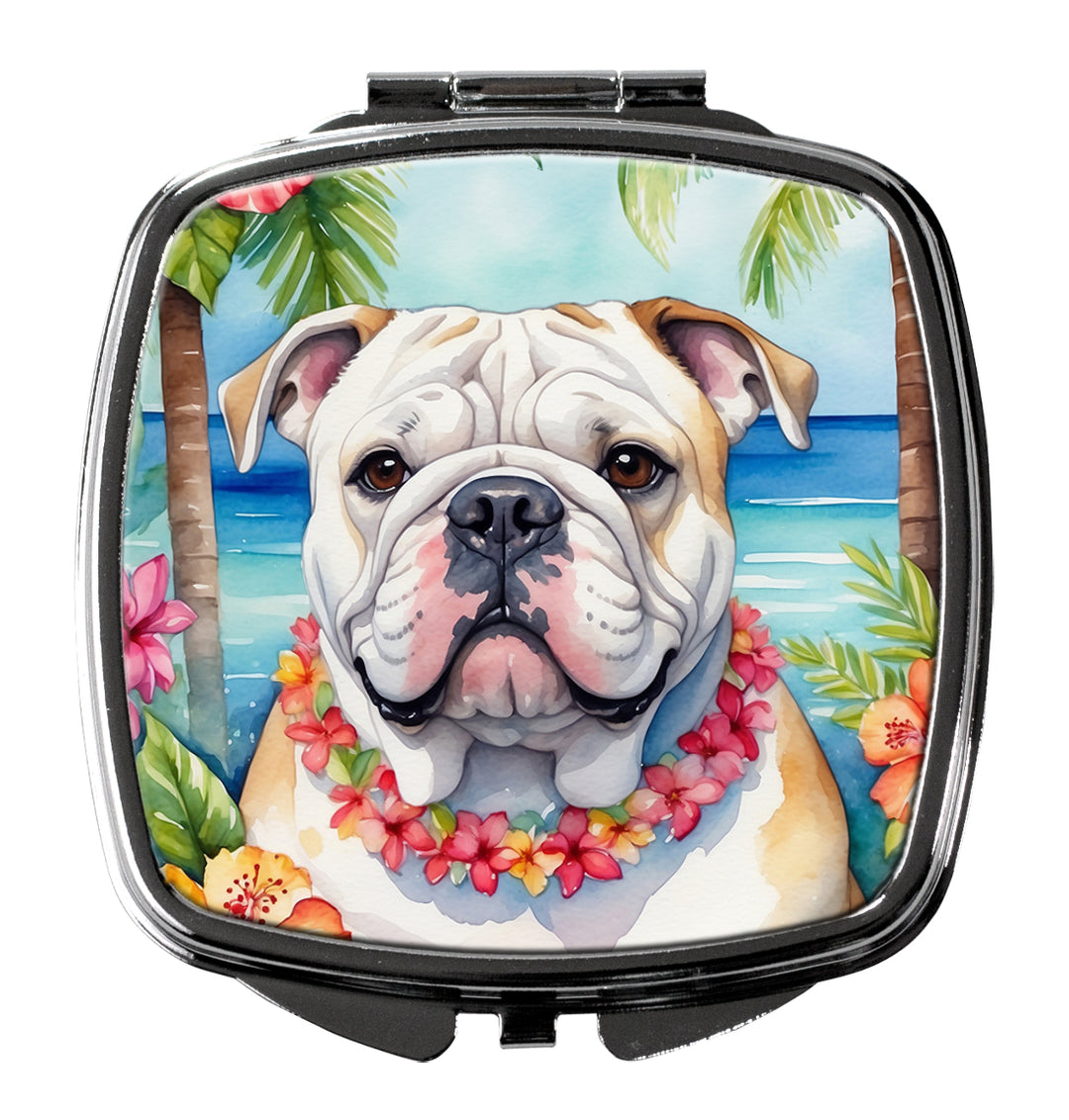 English Bulldog Luau Compact Mirror Image 1