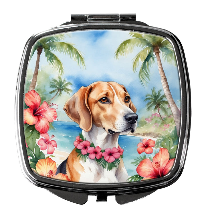 English Foxhound Luau Compact Mirror Image 1