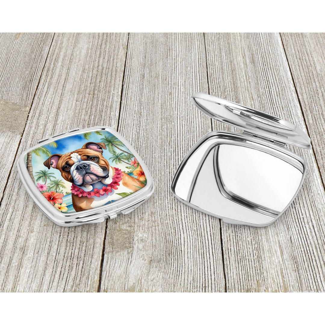 English Bulldog Luau Compact Mirror Image 3