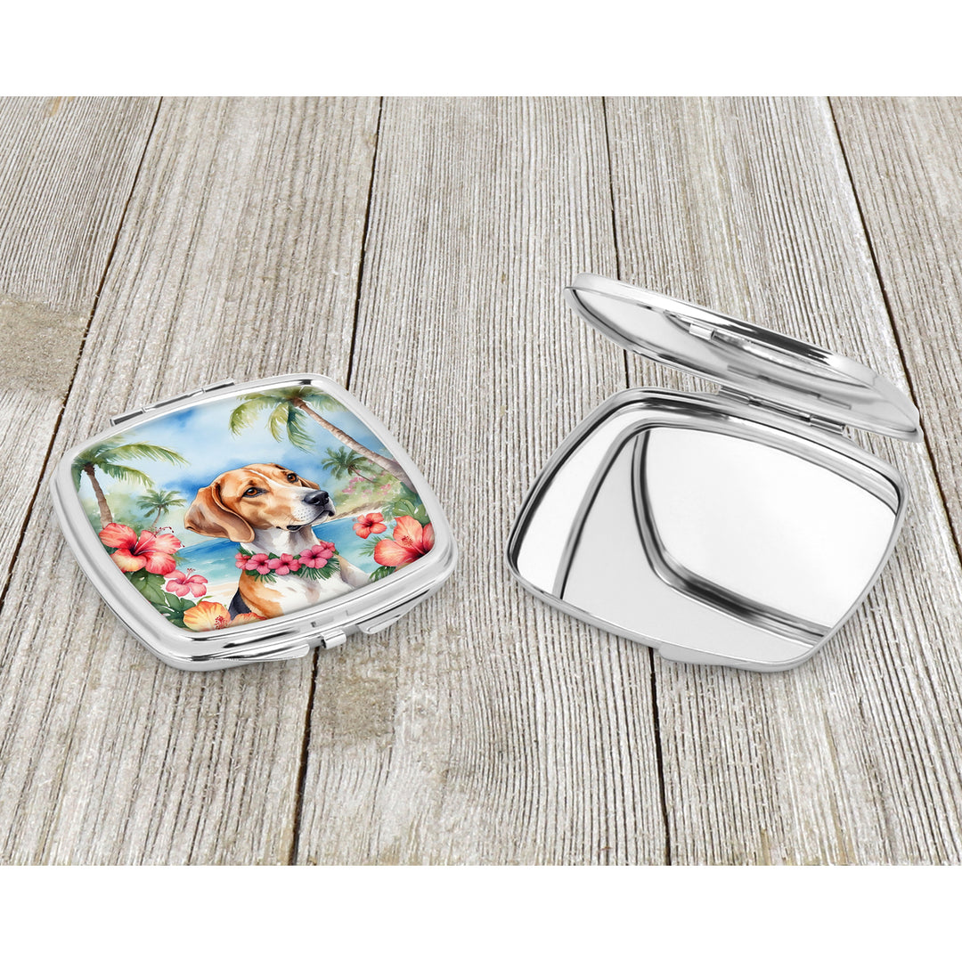 English Foxhound Luau Compact Mirror Image 3