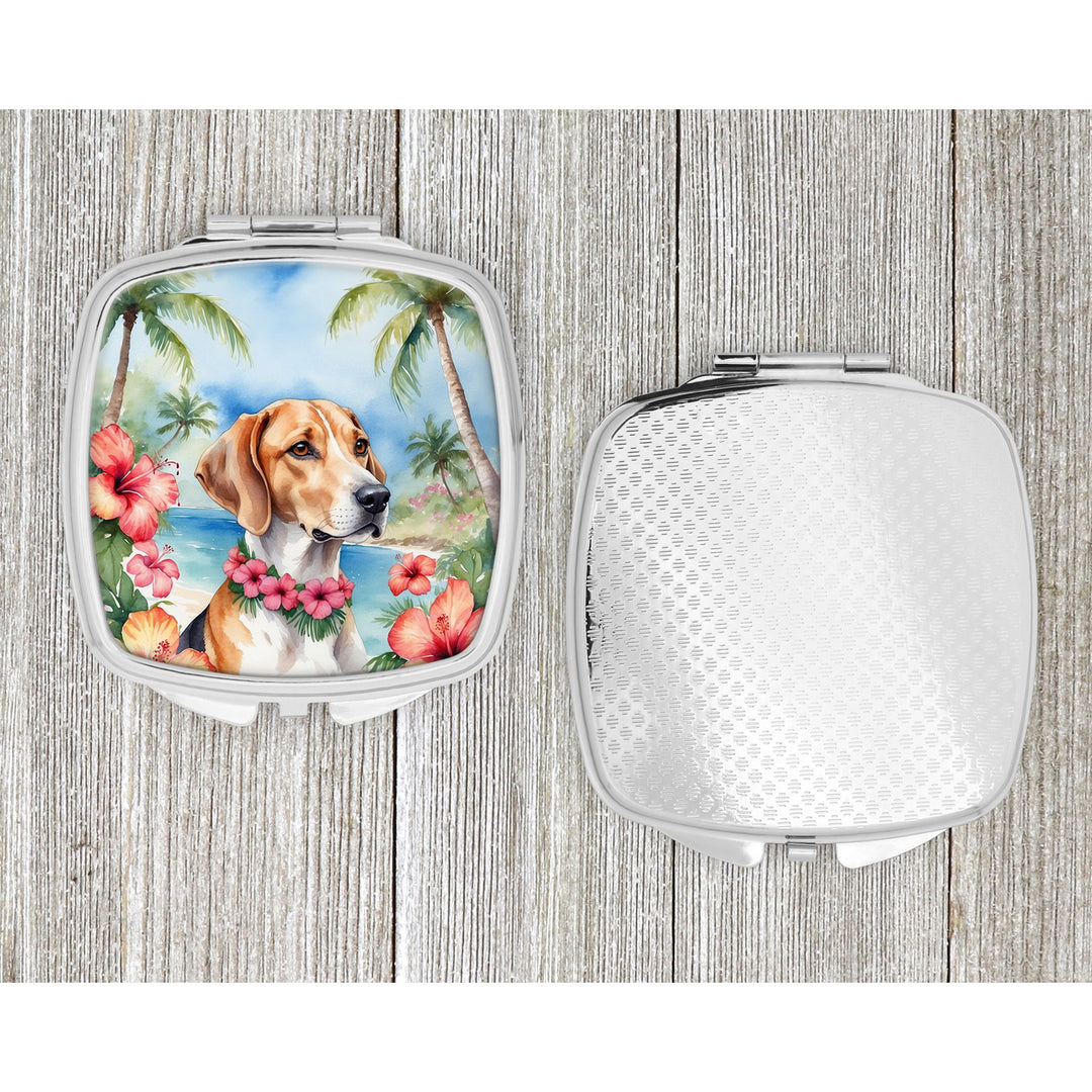 English Foxhound Luau Compact Mirror Image 4