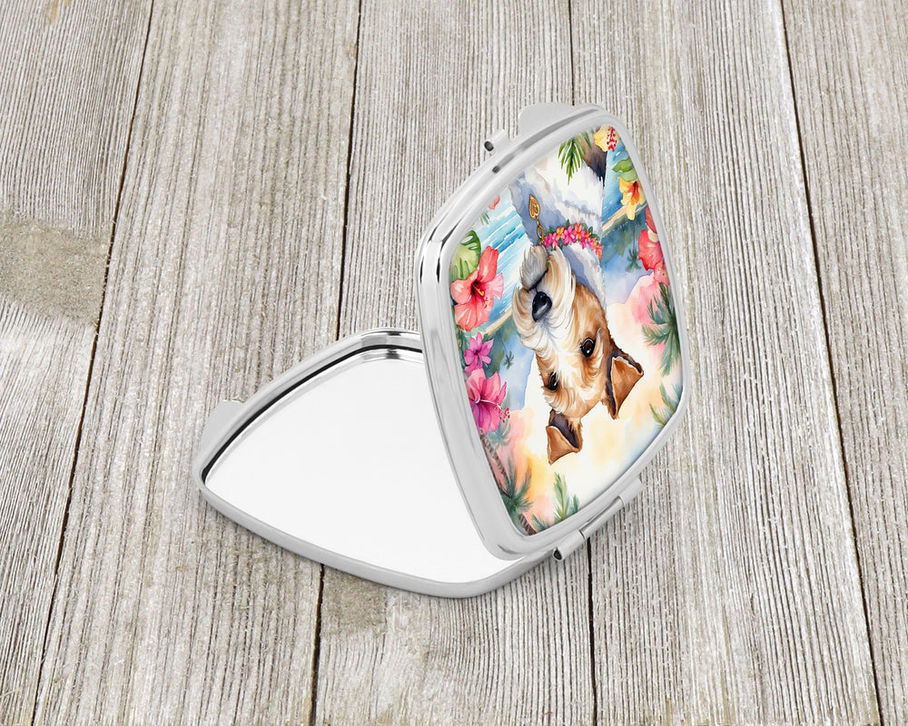 Fox Terrier Luau Compact Mirror Image 2