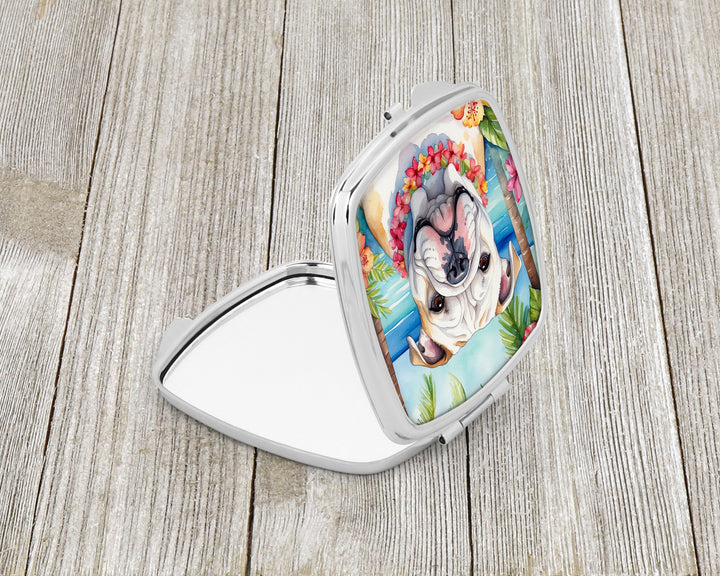 English Bulldog Luau Compact Mirror Image 2