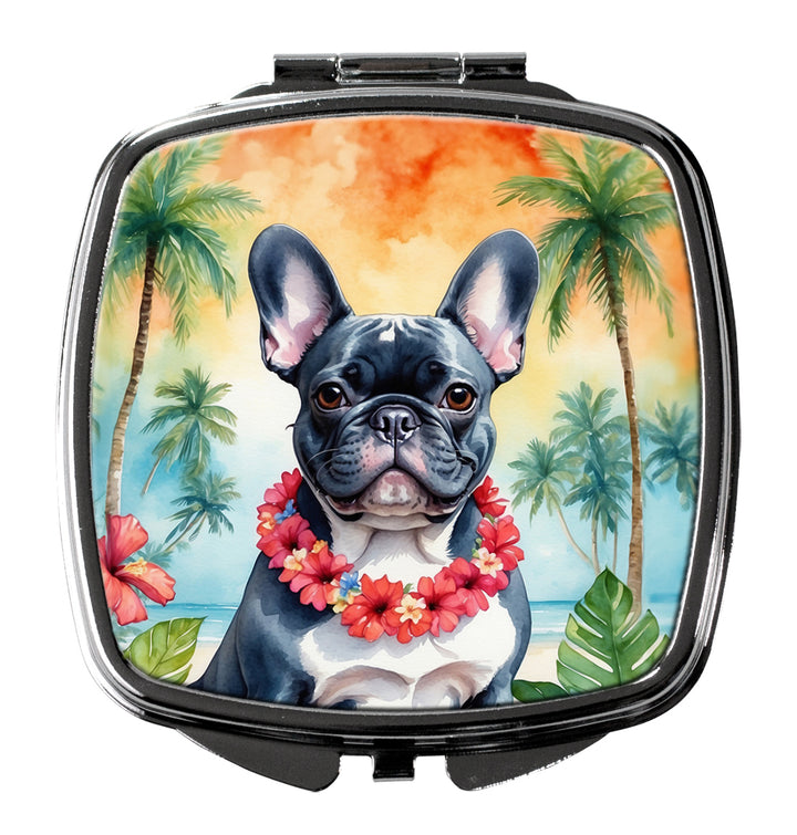 French Bulldog Luau Compact Mirror Image 1