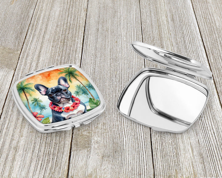 French Bulldog Luau Compact Mirror Image 3