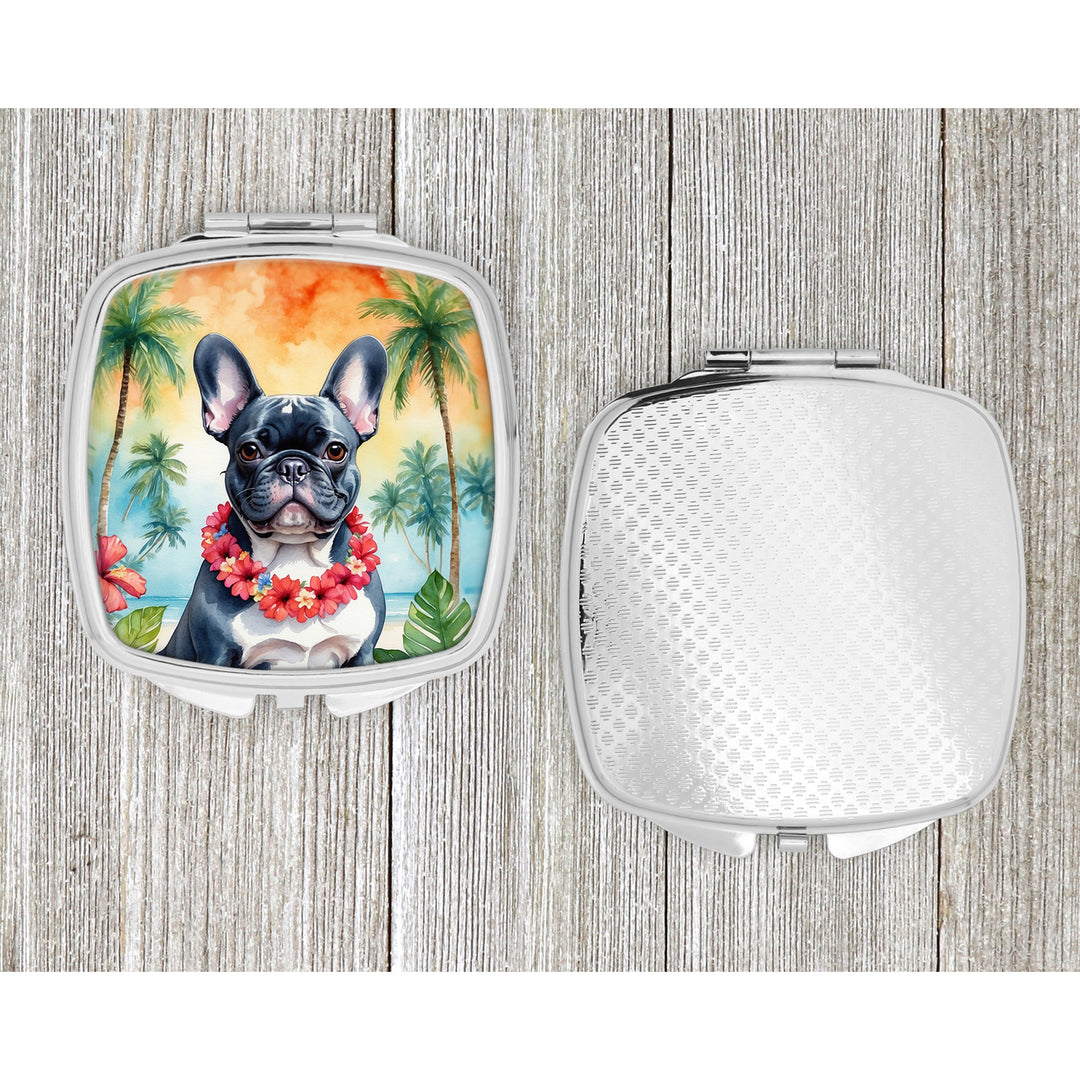 French Bulldog Luau Compact Mirror Image 4