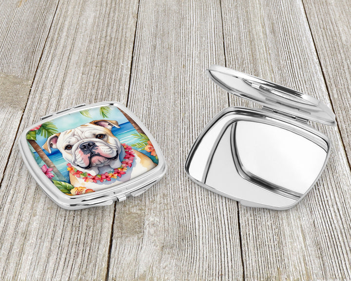 English Bulldog Luau Compact Mirror Image 3