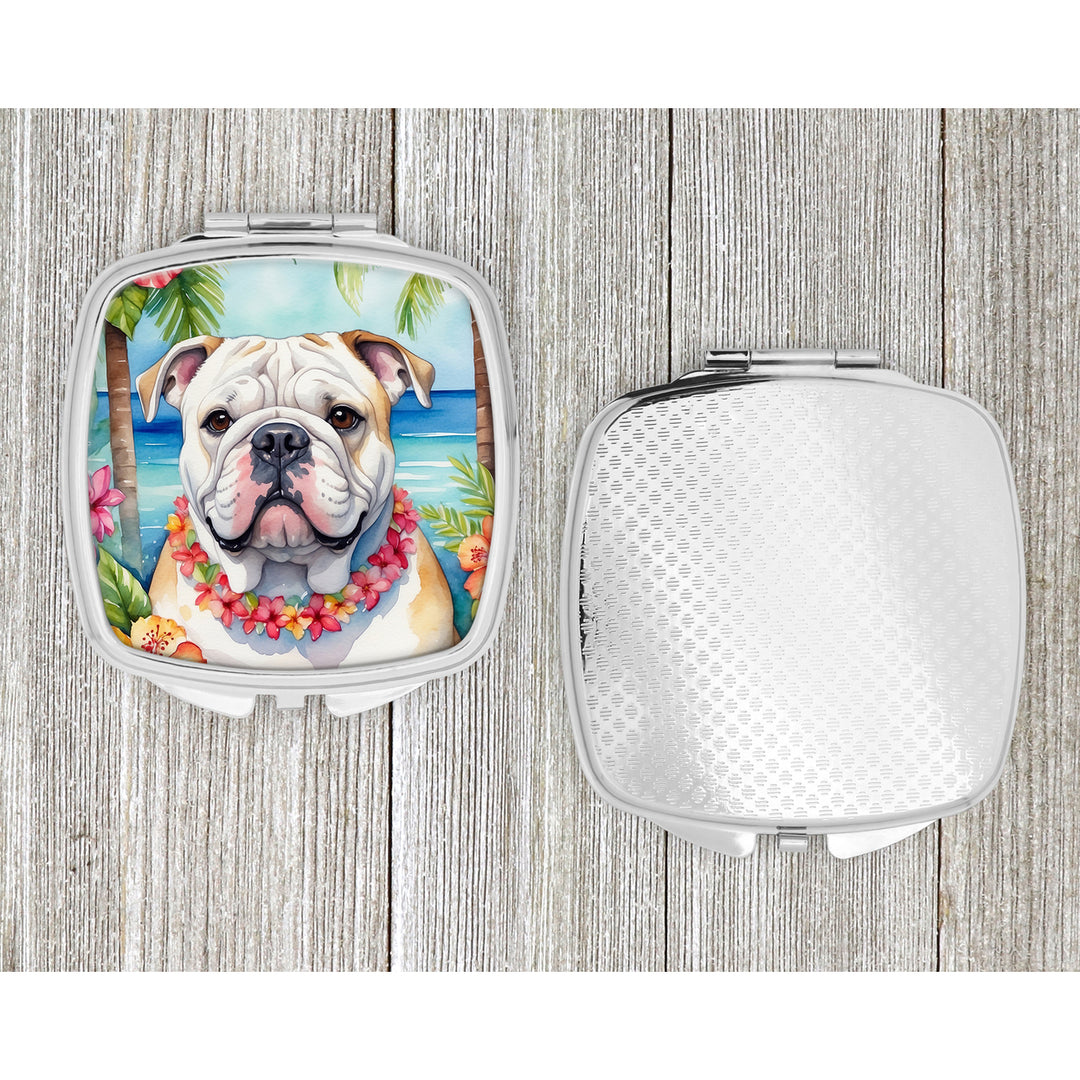 English Bulldog Luau Compact Mirror Image 4