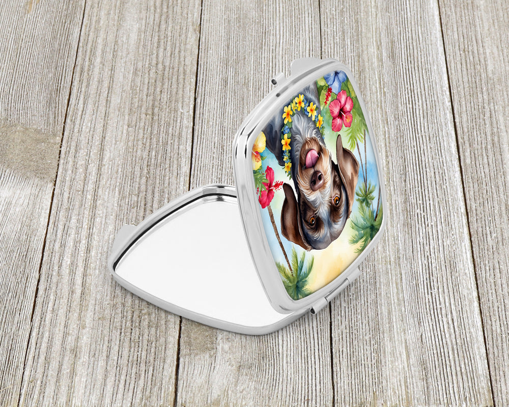 German Wirehaired Pointer Luau Compact Mirror Image 2