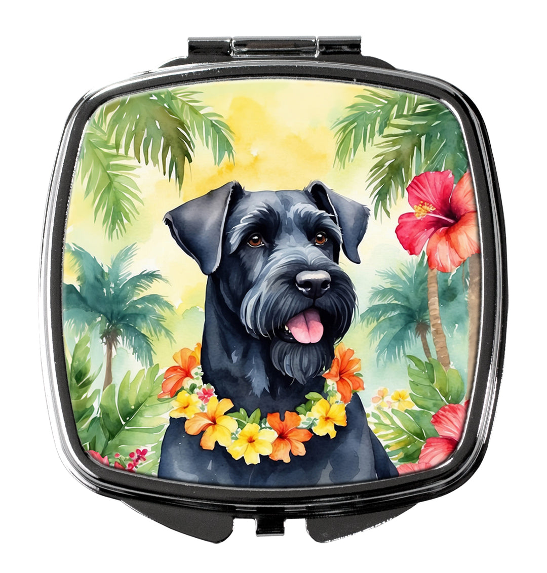 Giant Schnauzer Luau Compact Mirror Image 1