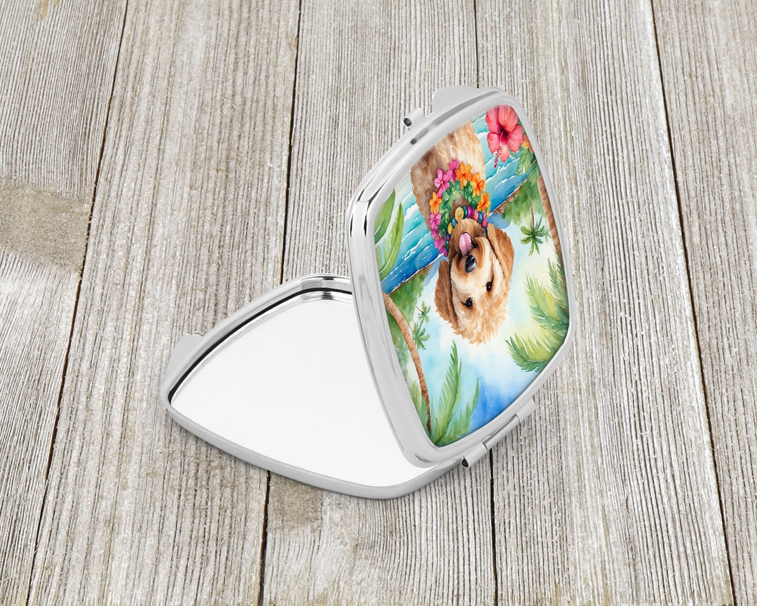 Goldendoodle Luau Compact Mirror Image 2