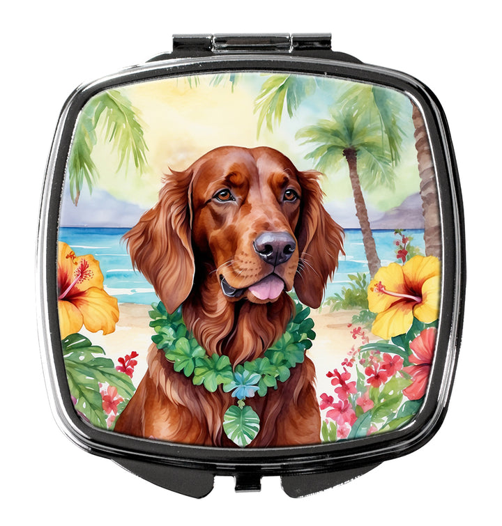 Irish Setter Luau Compact Mirror Image 1