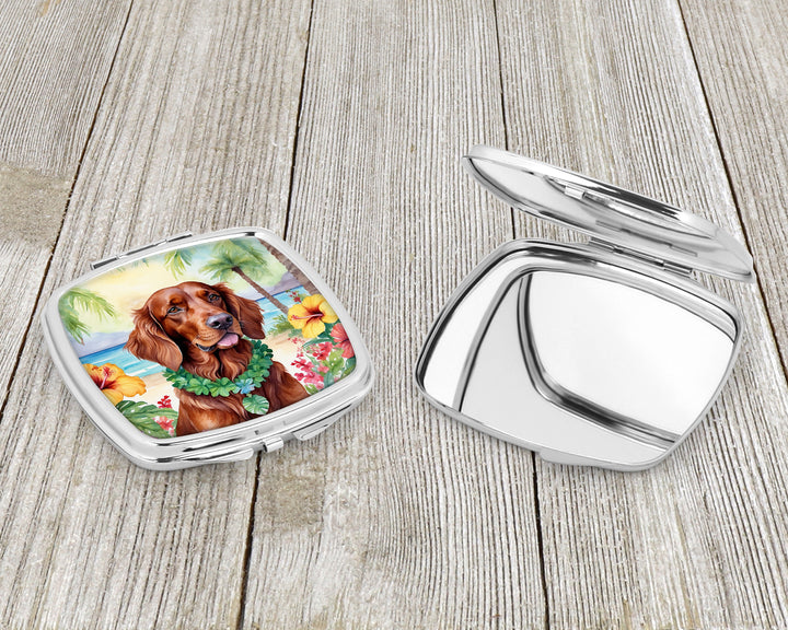 Irish Setter Luau Compact Mirror Image 3