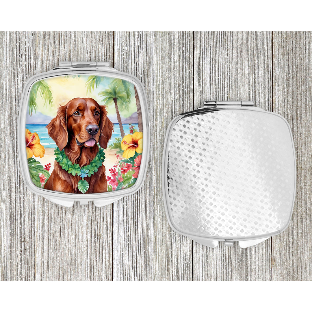 Irish Setter Luau Compact Mirror Image 4