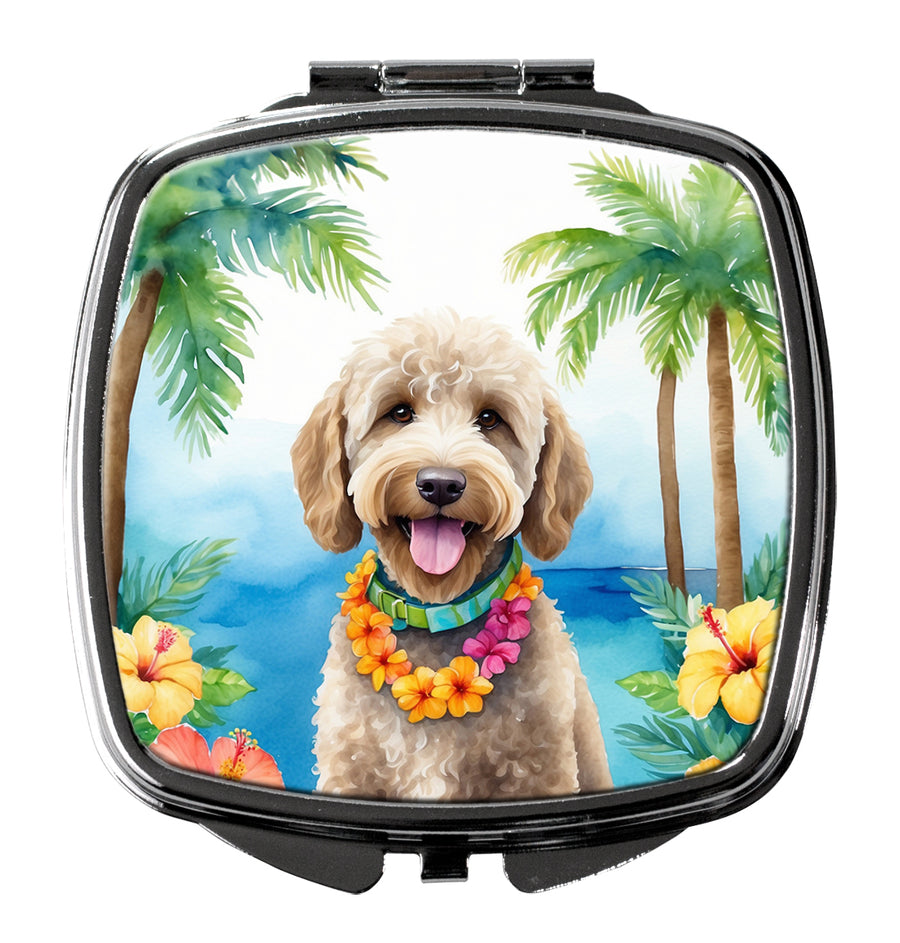 Labradoodle Luau Compact Mirror Image 1