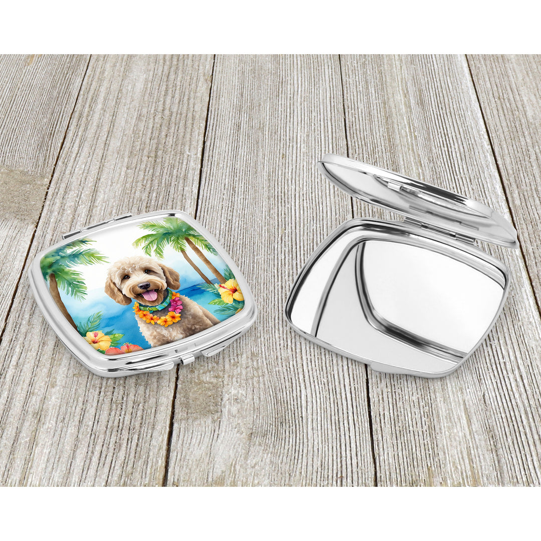 Labradoodle Luau Compact Mirror Image 3