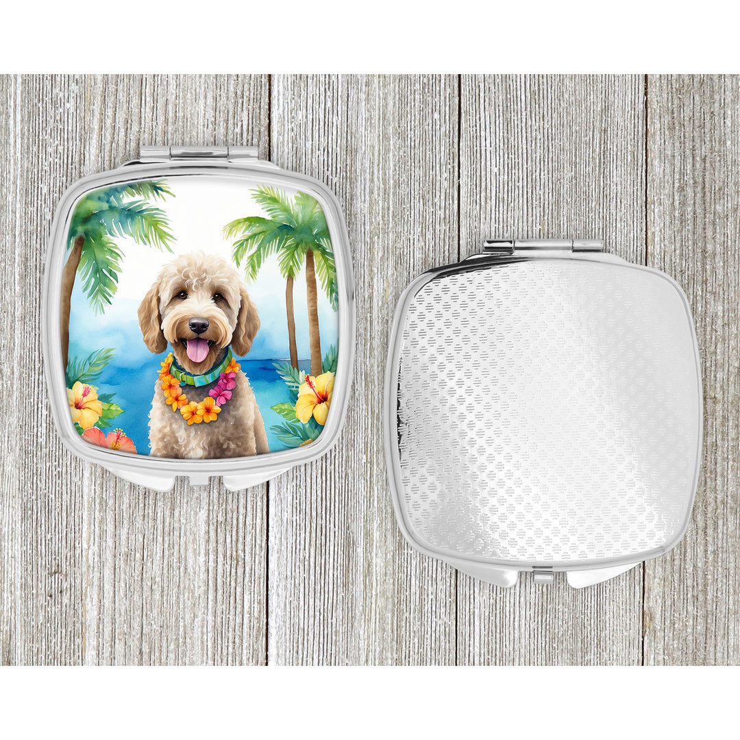 Labradoodle Luau Compact Mirror Image 4