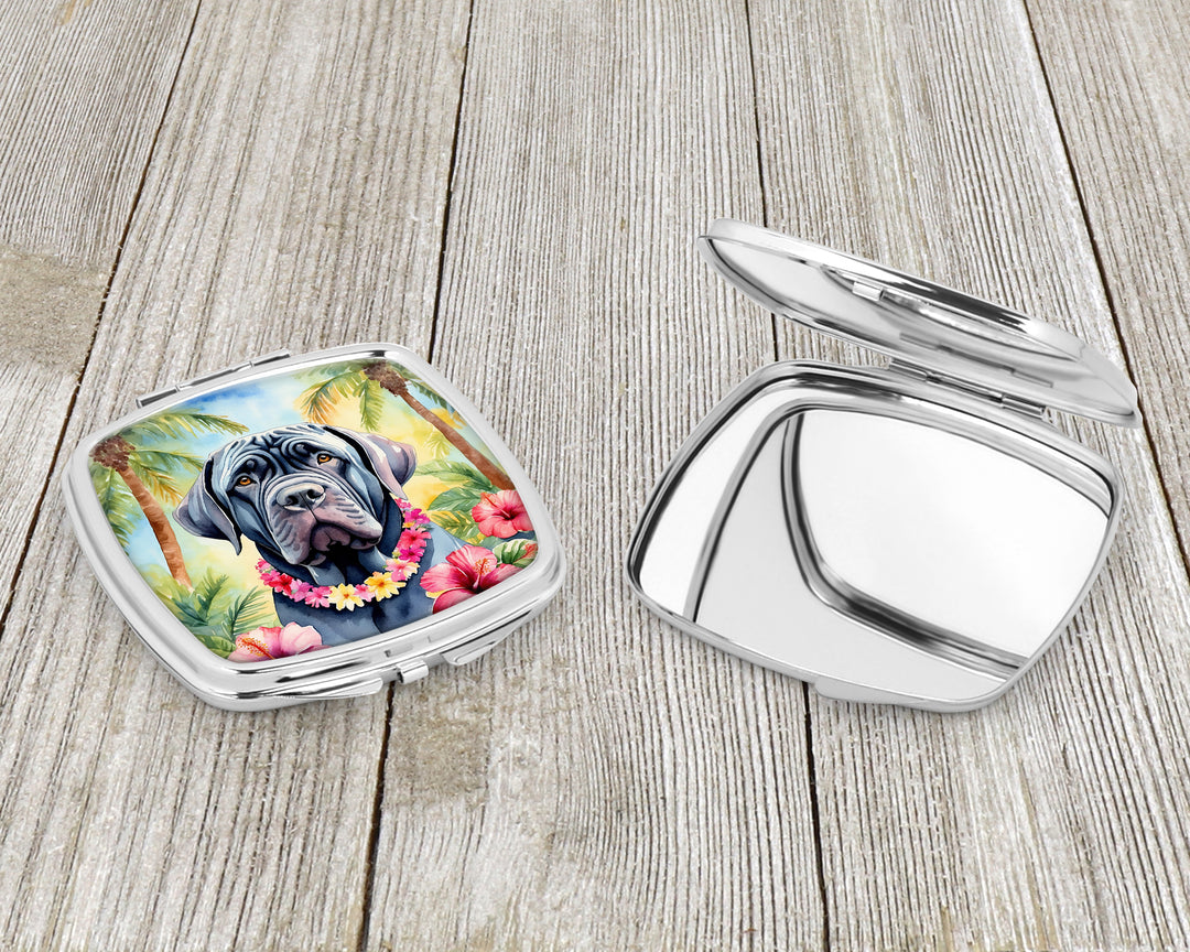 Neapolitan Mastiff Luau Compact Mirror Image 3