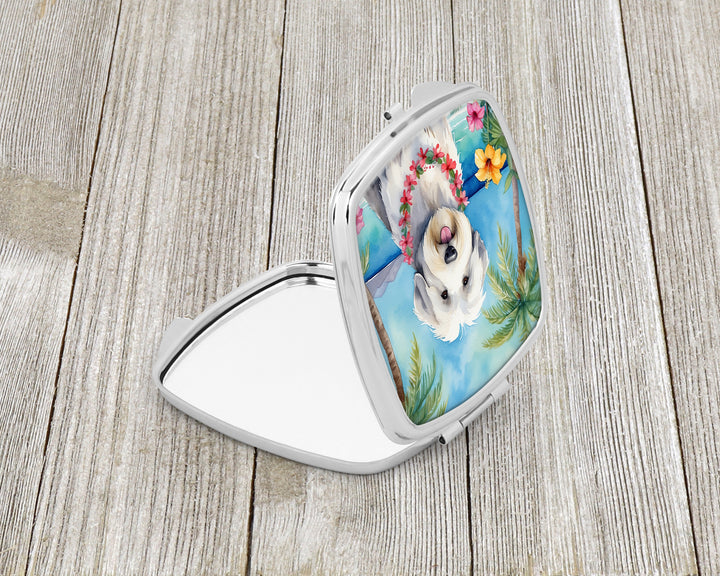 Old English Sheepdog Luau Compact Mirror Image 2