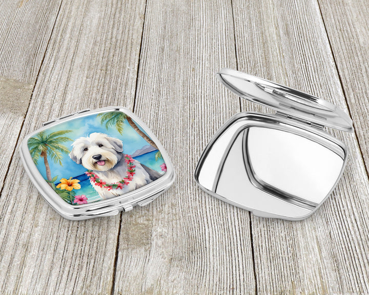 Old English Sheepdog Luau Compact Mirror Image 3