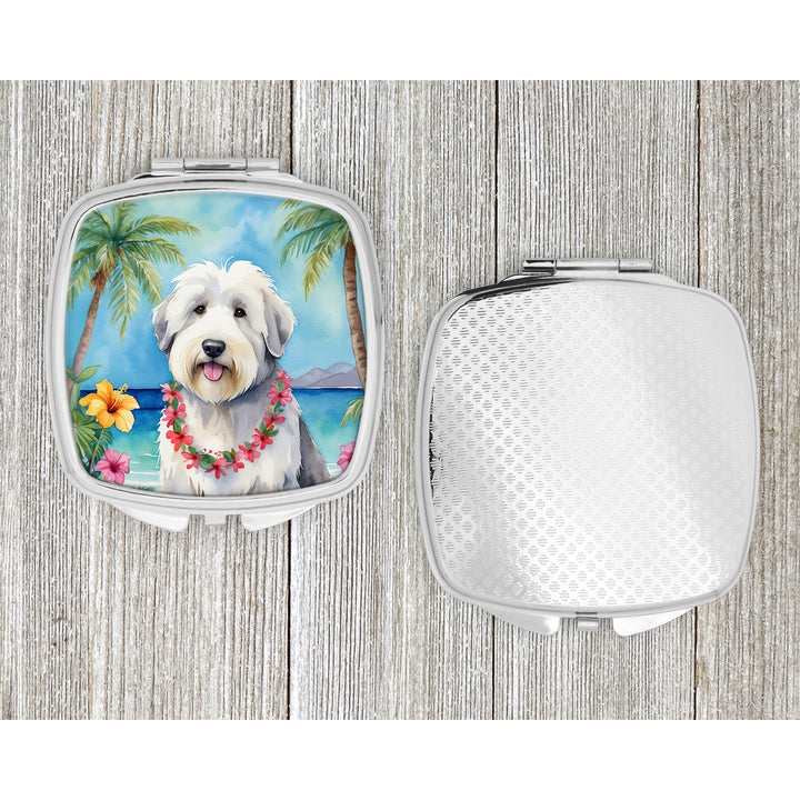 Old English Sheepdog Luau Compact Mirror Image 4