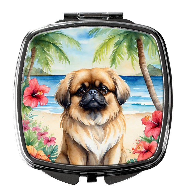 Pekingese Luau Compact Mirror Image 1