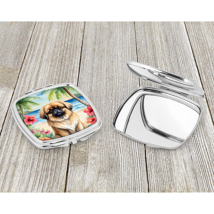 Pekingese Luau Compact Mirror Image 3