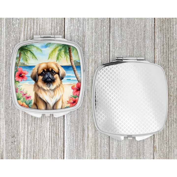 Pekingese Luau Compact Mirror Image 4