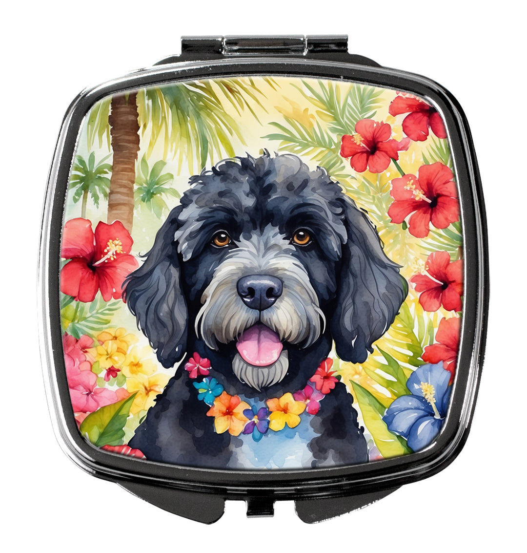 Portuguese Water Dog Luau Compact Mirror Image 1