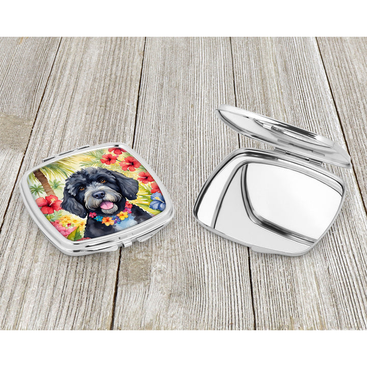 Portuguese Water Dog Luau Compact Mirror Image 3