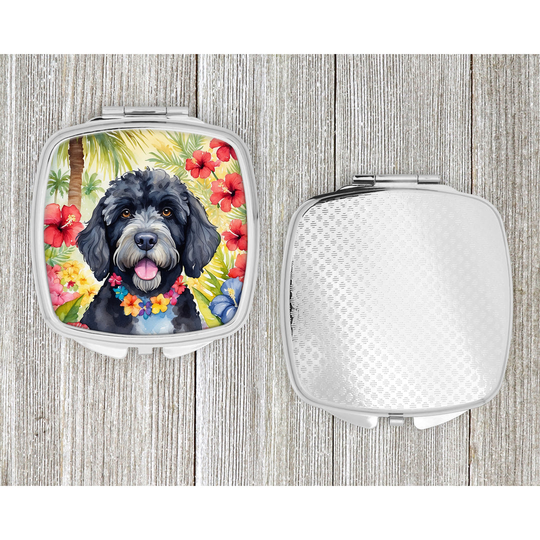 Portuguese Water Dog Luau Compact Mirror Image 4