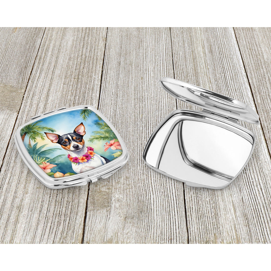 Rat Terrier Luau Compact Mirror Image 3