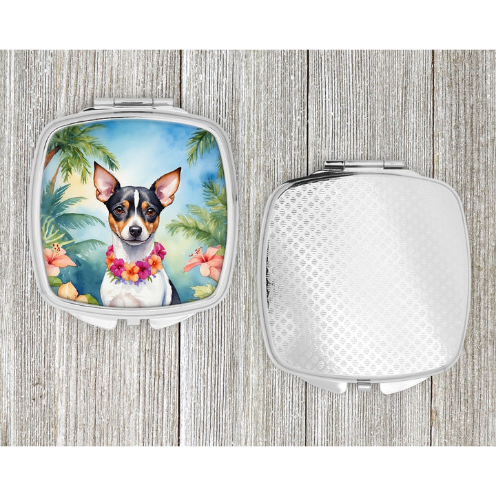 Rat Terrier Luau Compact Mirror Image 4