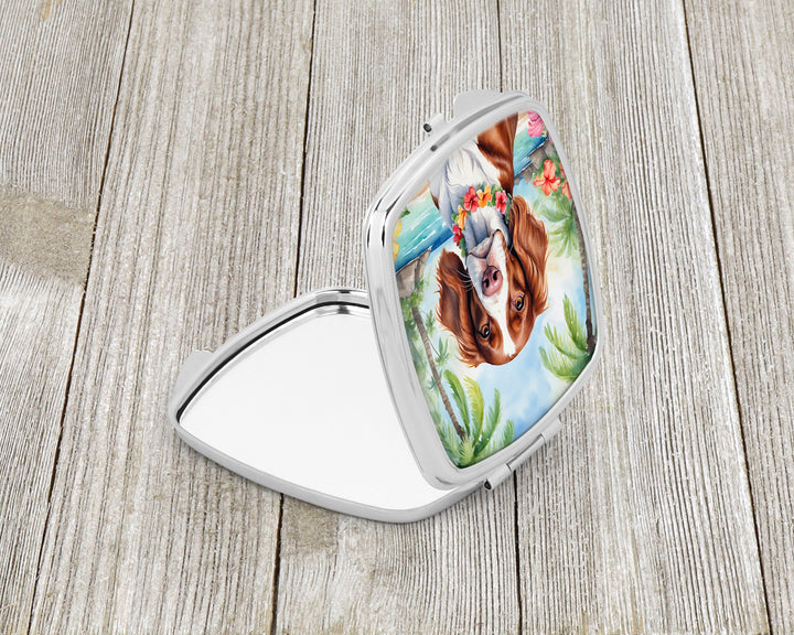 Welsh Springer Spaniel Luau Compact Mirror Image 2