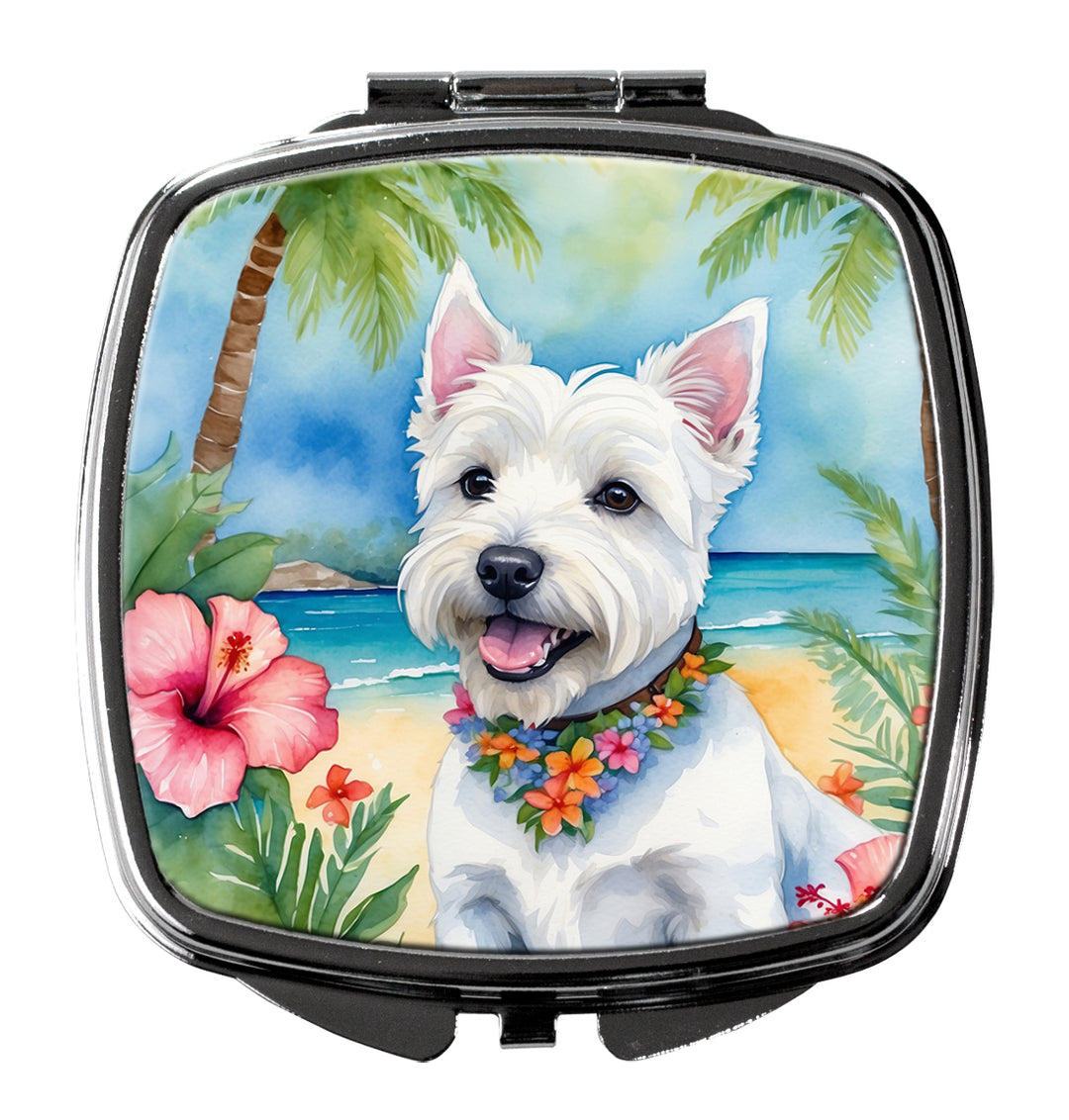 Westie Luau Compact Mirror Image 1