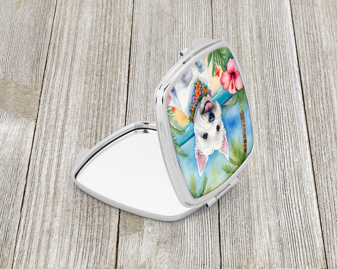 Westie Luau Compact Mirror Image 2