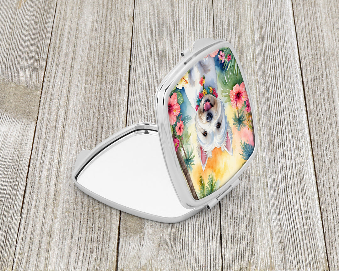 Westie Luau Compact Mirror Image 2