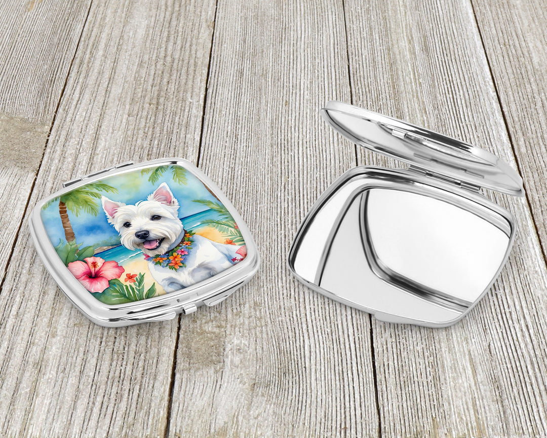 Westie Luau Compact Mirror Image 3