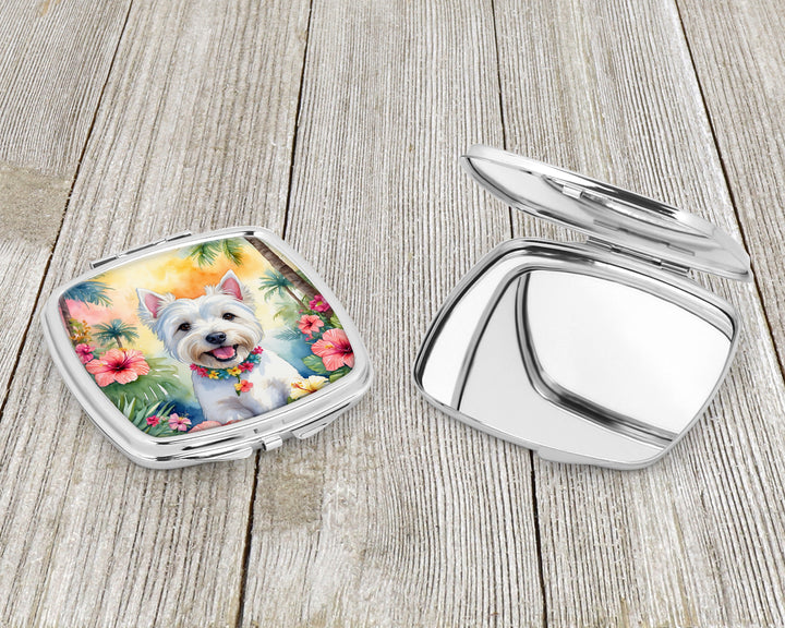 Westie Luau Compact Mirror Image 3