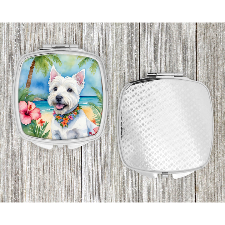 Westie Luau Compact Mirror Image 4