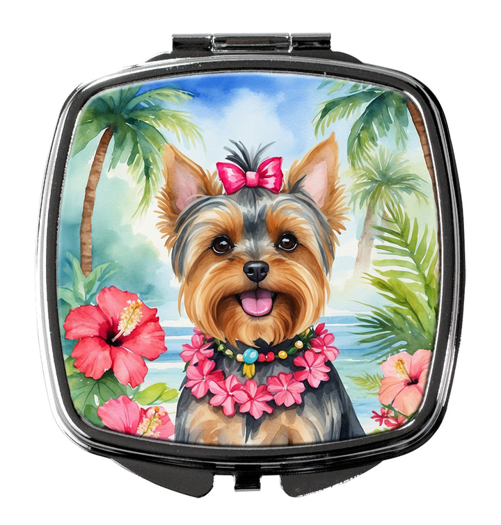 Yorkshire Terrier Luau Compact Mirror Image 1