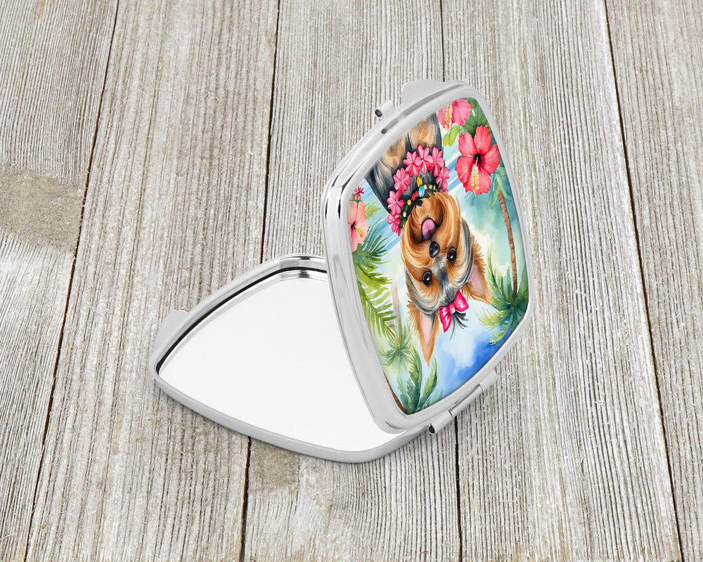 Yorkshire Terrier Luau Compact Mirror Image 2