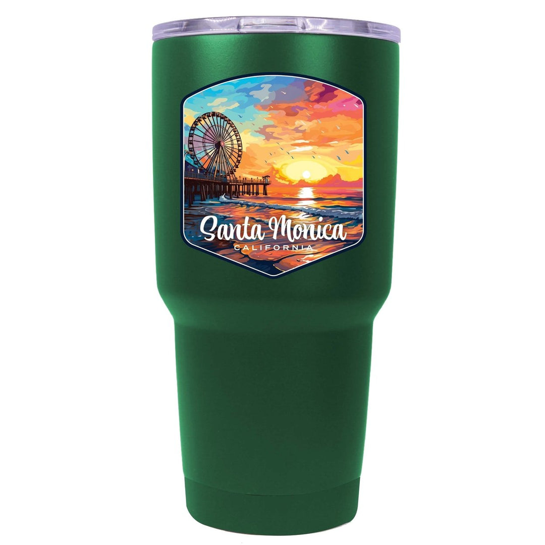 Santa Monica California Design A Souvenir 24 oz Insulated Stainless Steel Tumbler Image 3