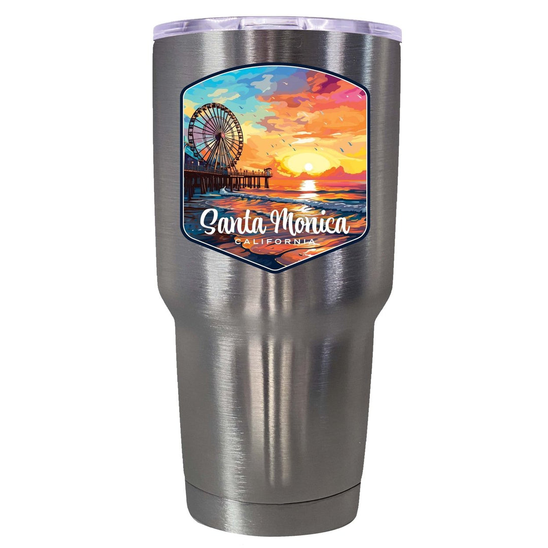 Santa Monica California Design A Souvenir 24 oz Insulated Stainless Steel Tumbler Image 1