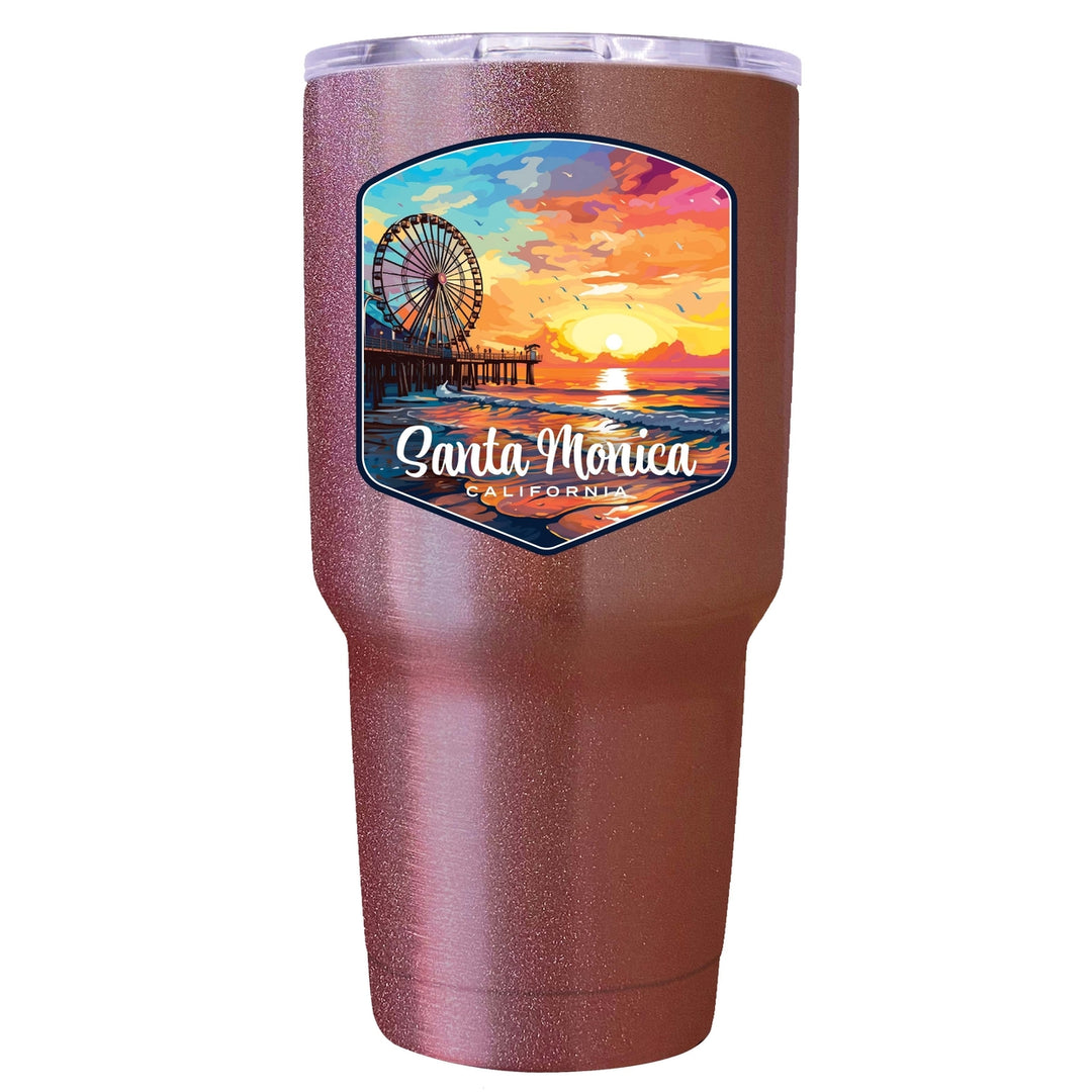 Santa Monica California Design A Souvenir 24 oz Insulated Stainless Steel Tumbler Image 5