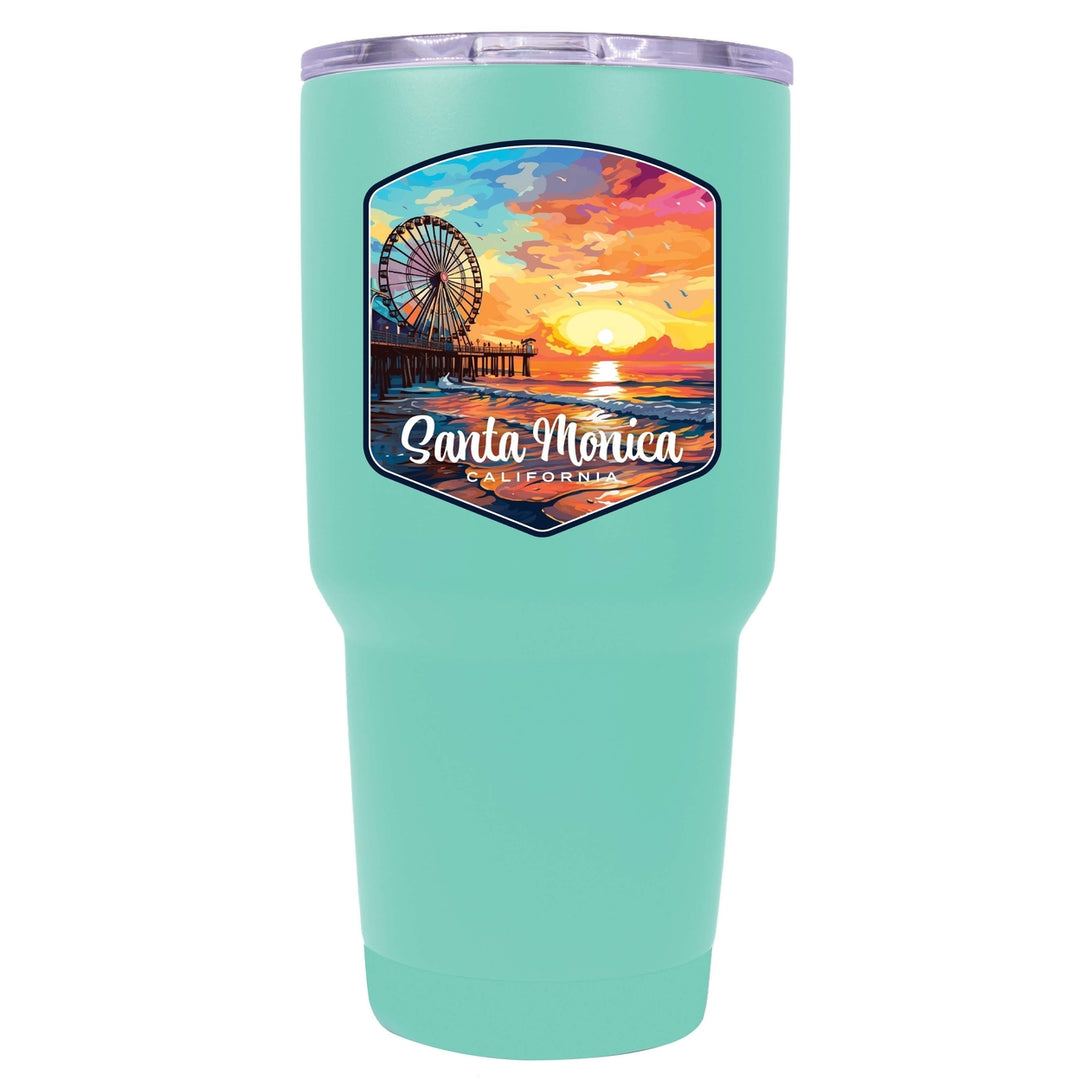 Santa Monica California Design A Souvenir 24 oz Insulated Stainless Steel Tumbler Image 8