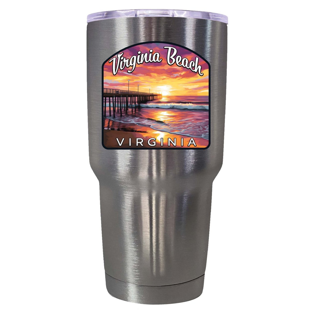 Virginia Beach Viginia Design A Souvenir 24 oz Insulated Stainless Steel Tumbler Image 1