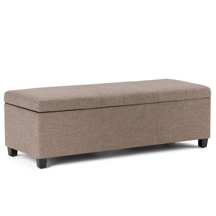 Avalon Storage Ottoman in Linen Image 2