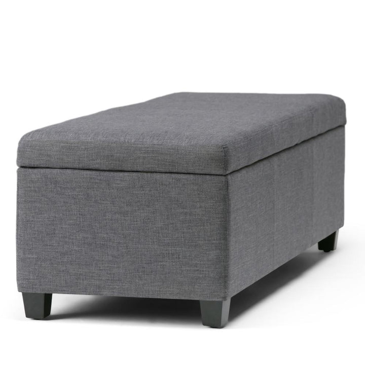 Avalon Storage Ottoman in Linen Image 8